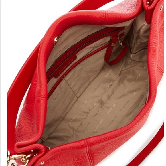Michael Kors Red Leather Hobo Bag - Picture 2 of 5